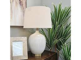 Ariana Large statement lamp w shade-Renaissance Design Studio