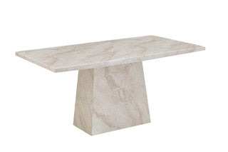 Arianna taupe marble style dining table-Renaissance Design Studio