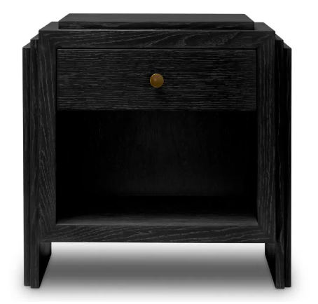 Art Deco Nightstand Charcoal by Eichholtz-Renaissance Design Studio