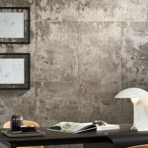 Arte designer wallpaper Platinum per metre