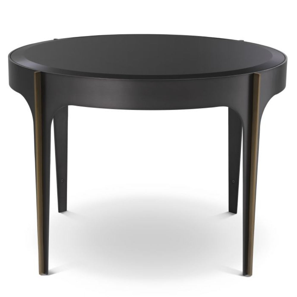 Artemisa round side table in dark bronze by Eichholtz