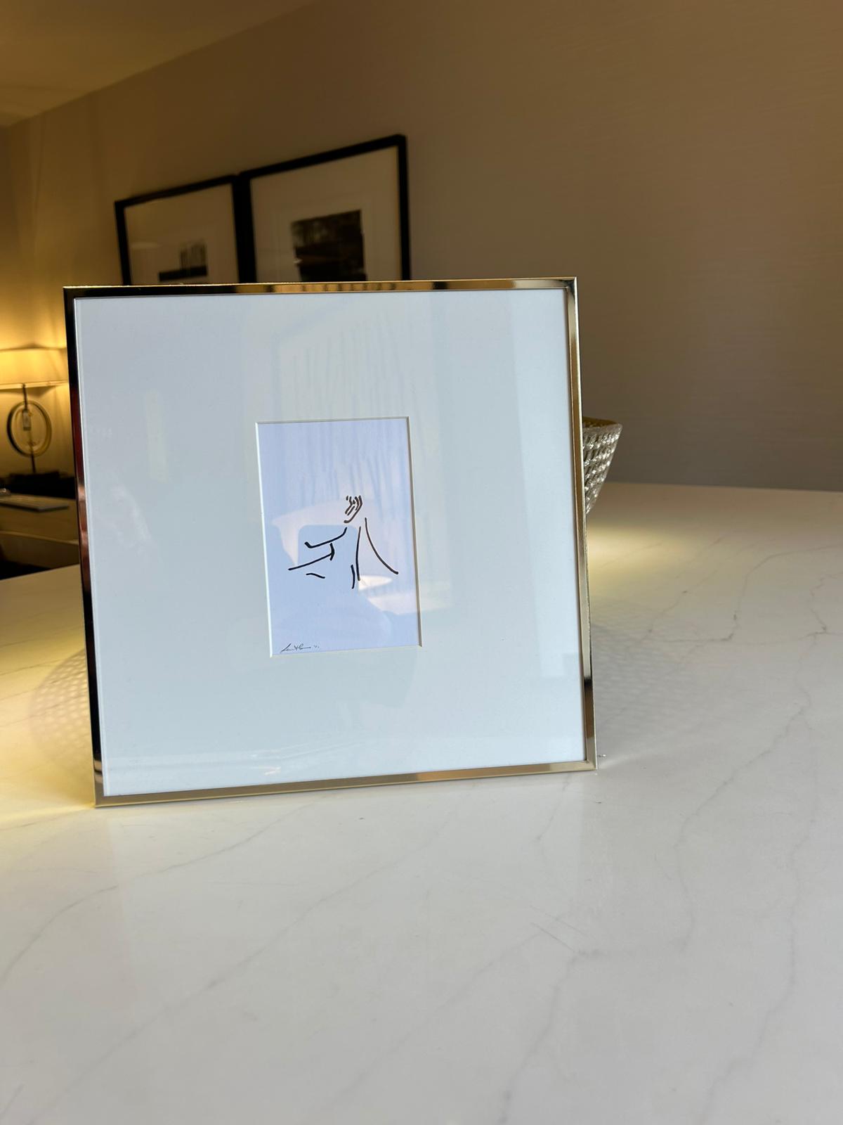 Artwork in steel frames by Federico Minieri - Set of 4-Renaissance Design Studio