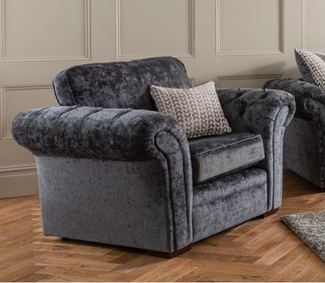 Audrey comfortable armchair grey clearance-Renaissance Design Studio
