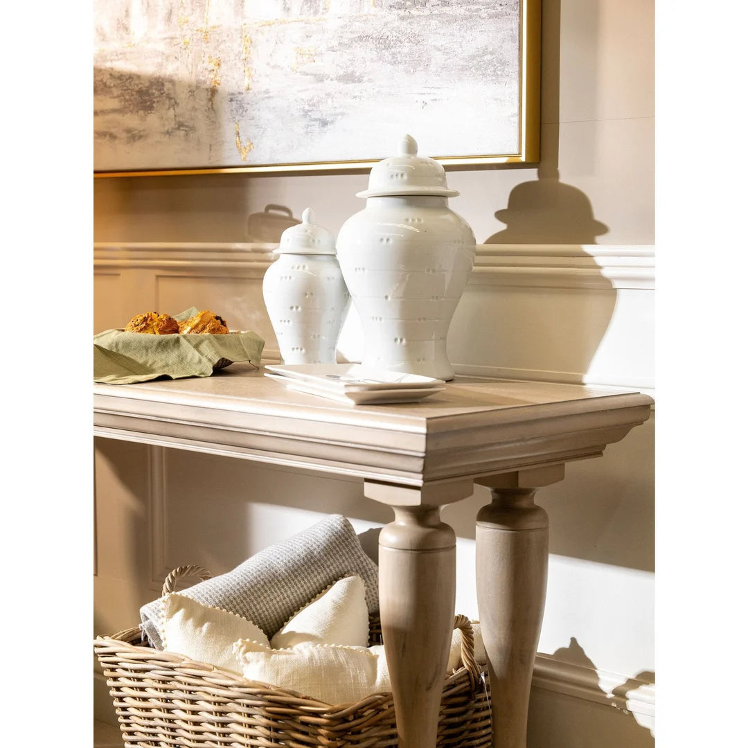 Aurelia stylish console table in Solid wood with veneer-Renaissance Design Studio