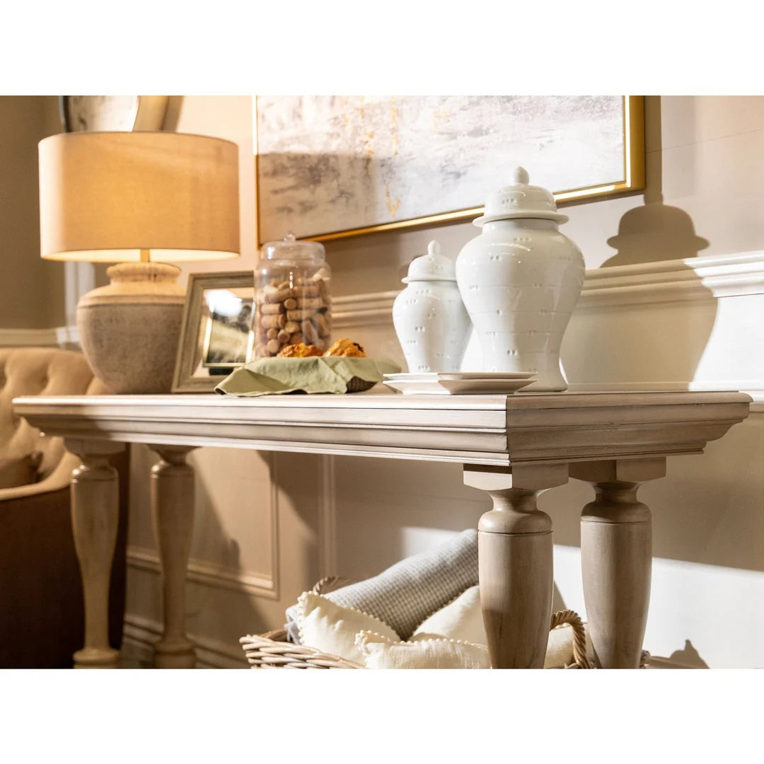 Aurelia stylish console table in Solid wood with veneer-Renaissance Design Studio