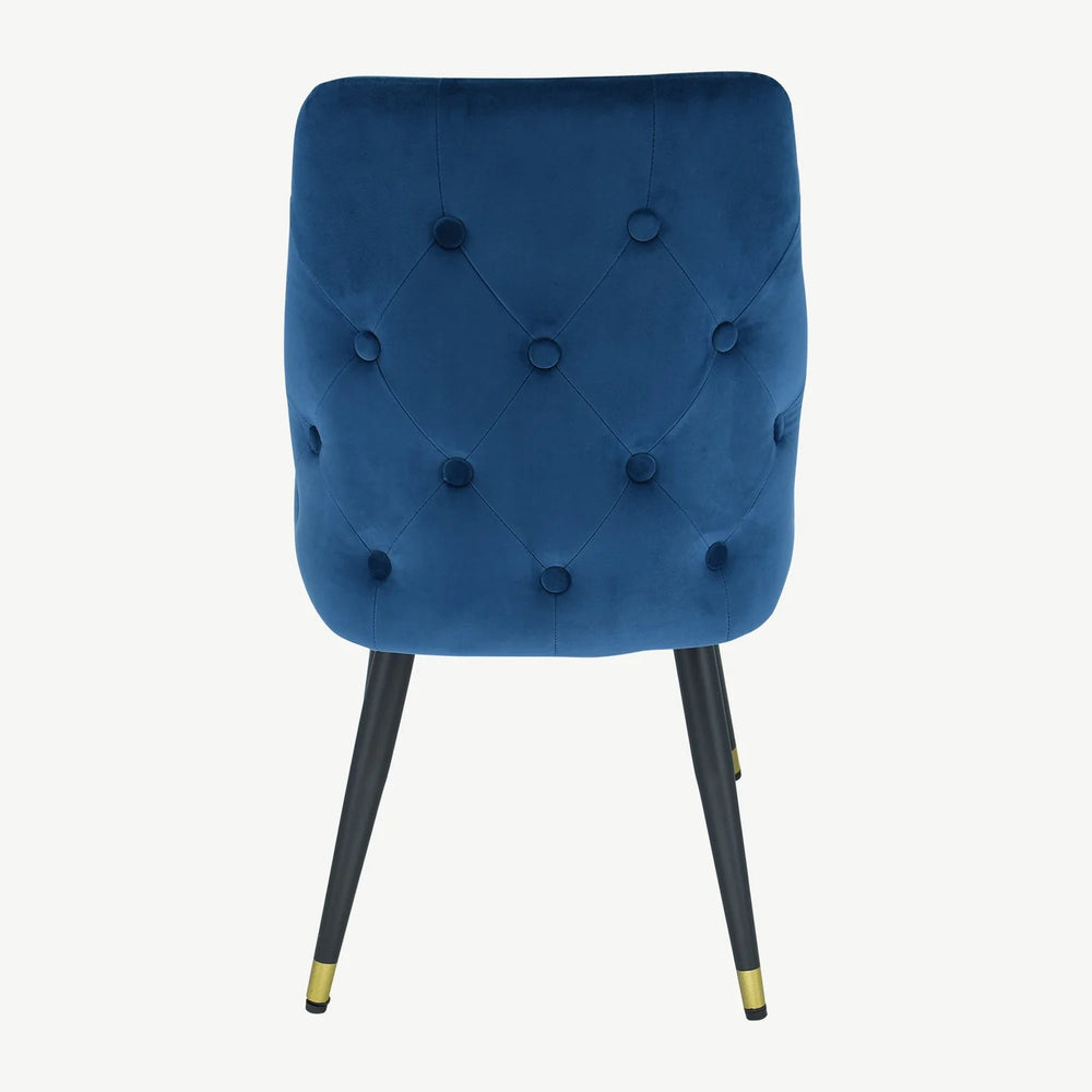Ava  T Dining Chair in 2 Colours Grey velvet and navy   REDUCED !