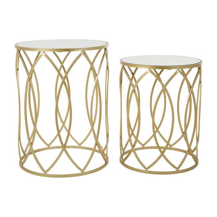 Avantis nest of 2 gold tables Reduced-Renaissance Design Studio
