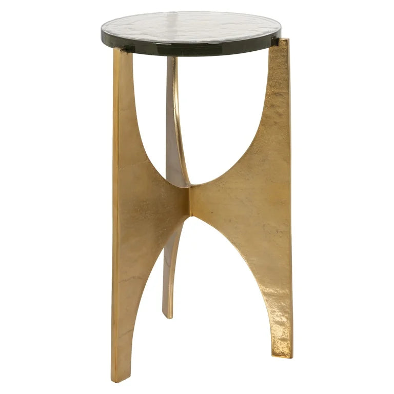 Avery side table in brushed gold Limited stock.-Renaissance Design Studio