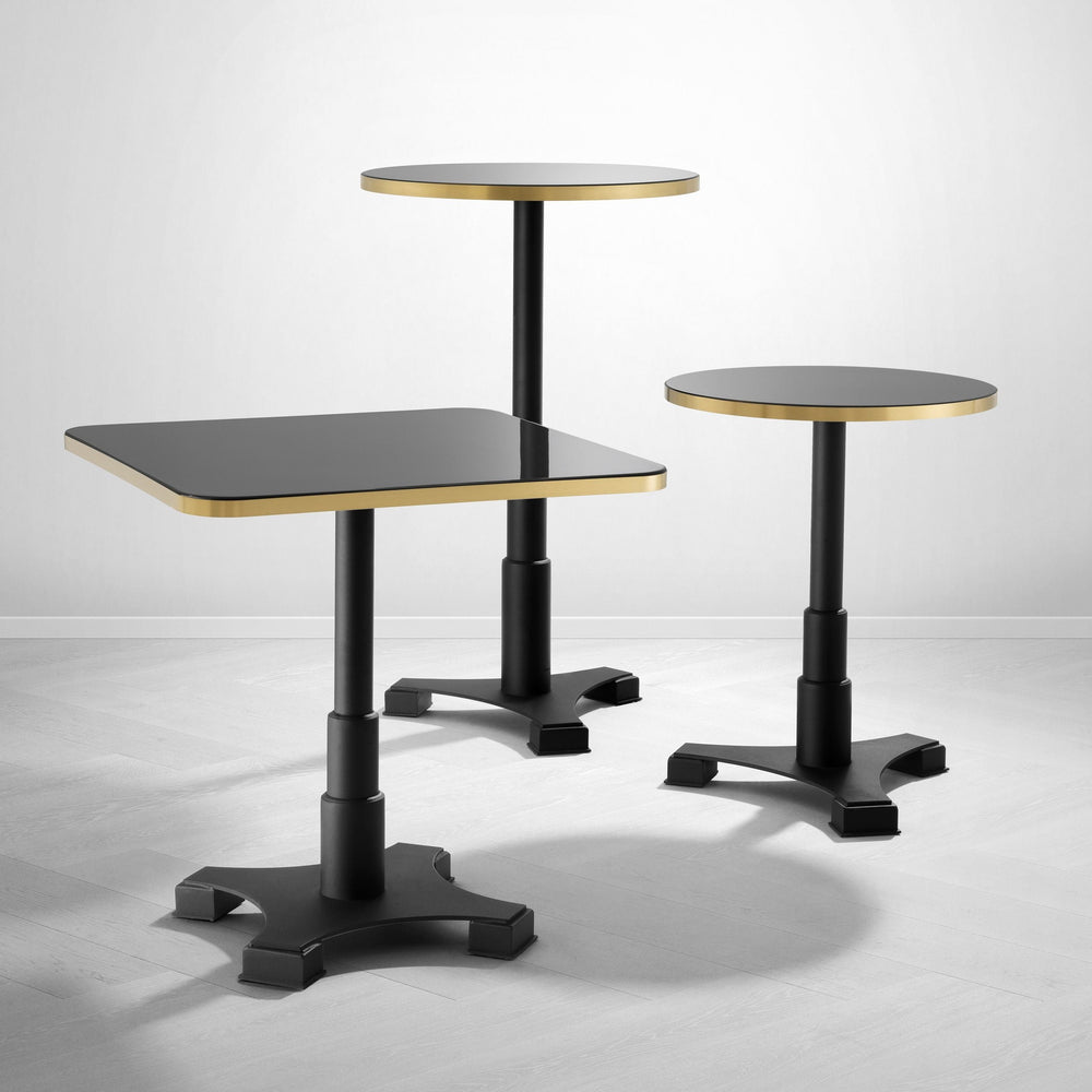 Avoria bistro dining table with black top by Eichholtz