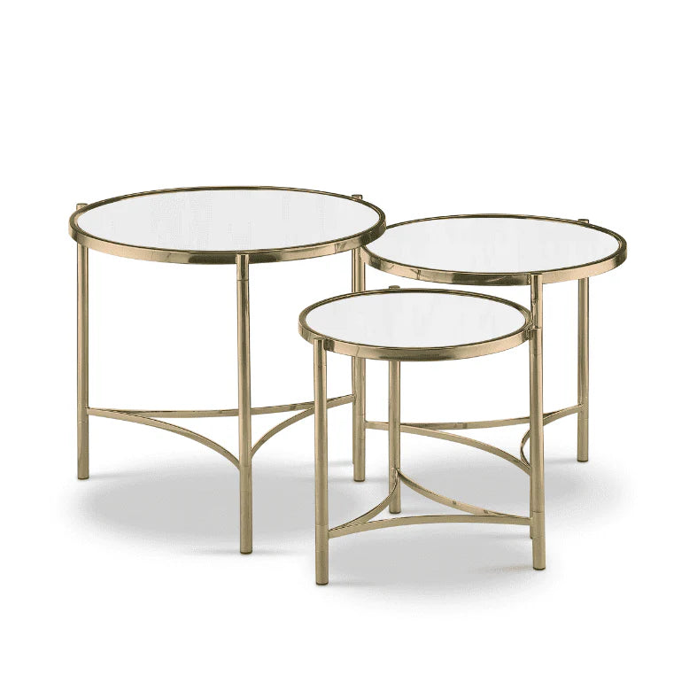 Bandon Gold Nest of side Tables Set of 3