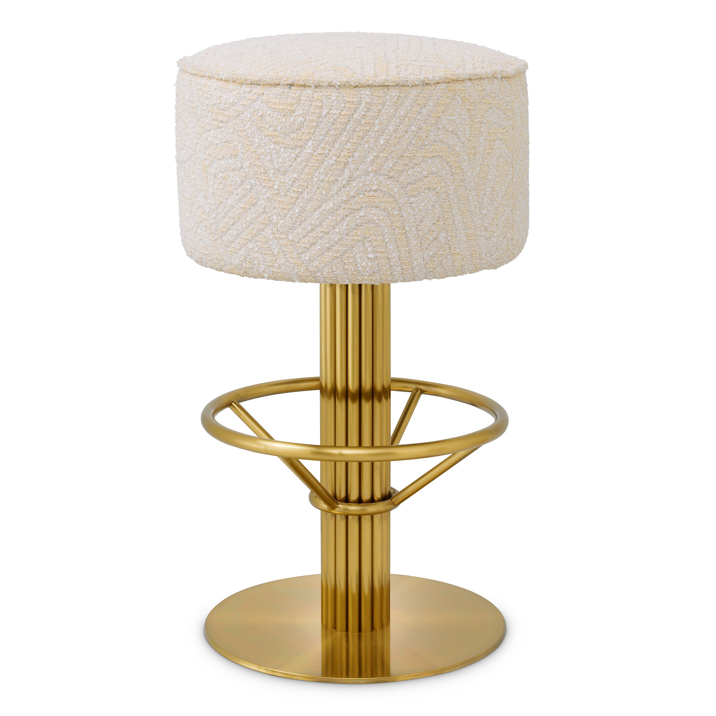 Bar Stool Carleton Brushed brass finish by Eichholtz in two colours-stool-Renaissance Design Studio