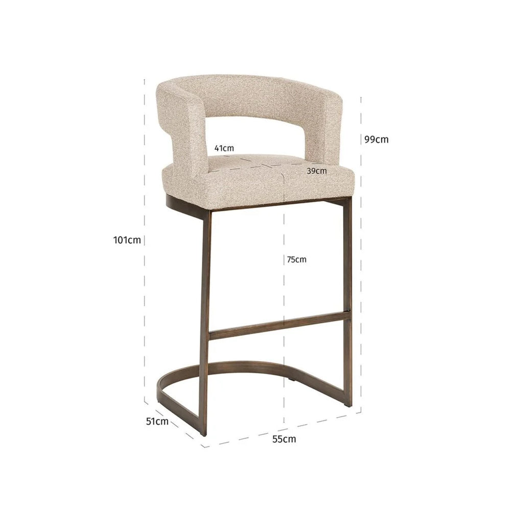 Bar stool Emma  biscotti