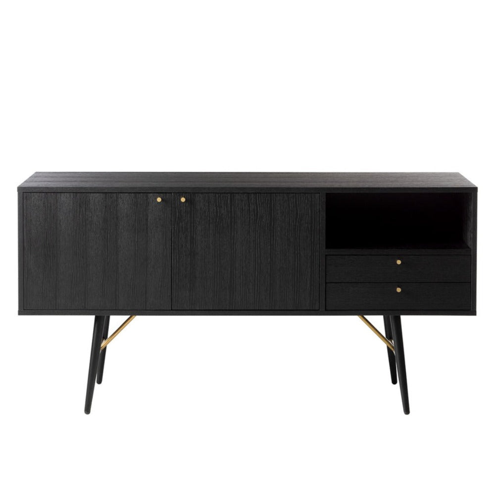 Barca TV unit Black and Copper