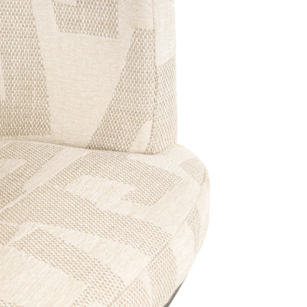Bar/counter stool Carol  beige graffic