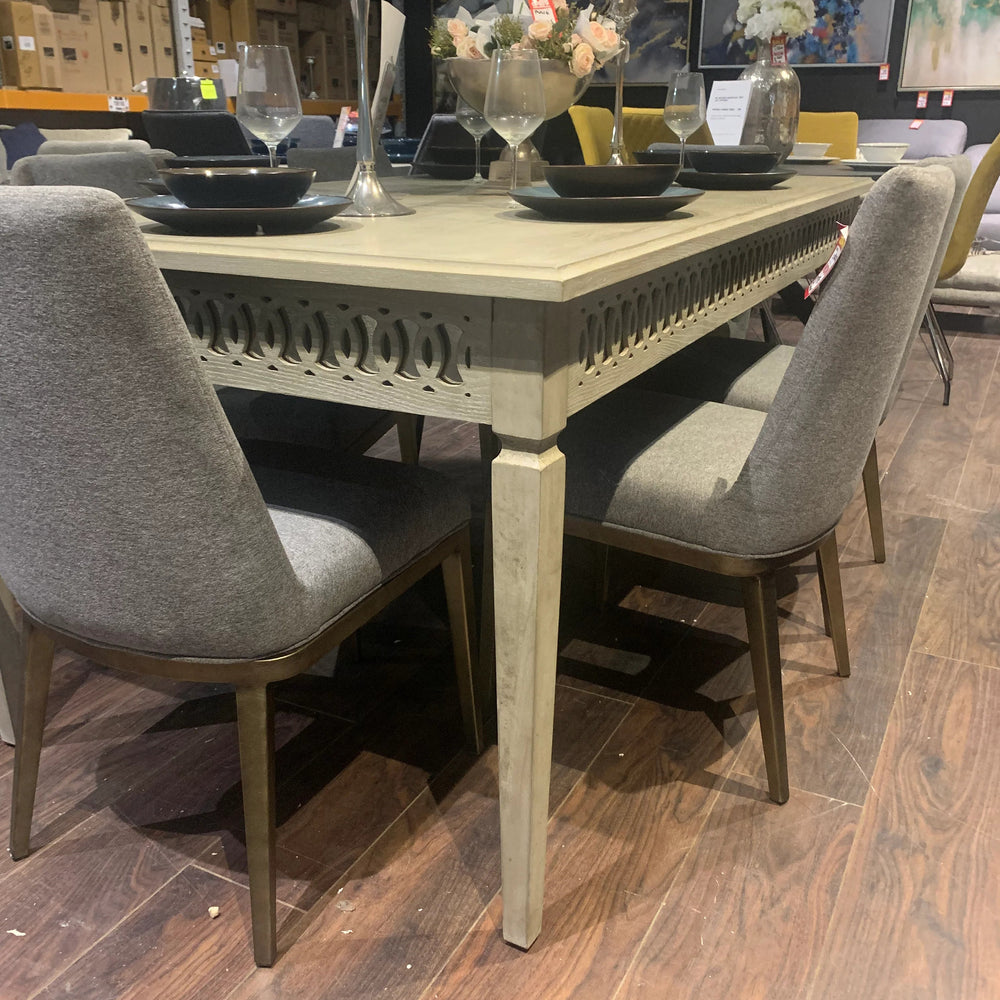 Bayview natural wooden  dining table with side detail   Fabulous buy !  Last one reduced  almost half price