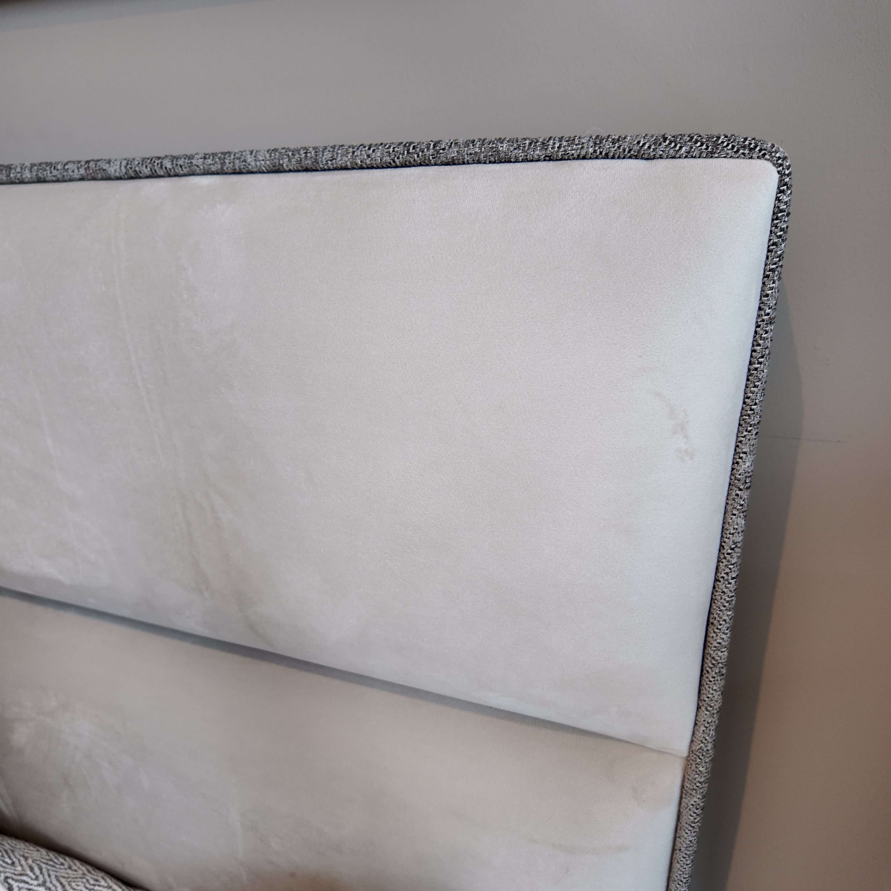 Beau mini me with diagonal lines custom made complete bed-Renaissance Design Studio