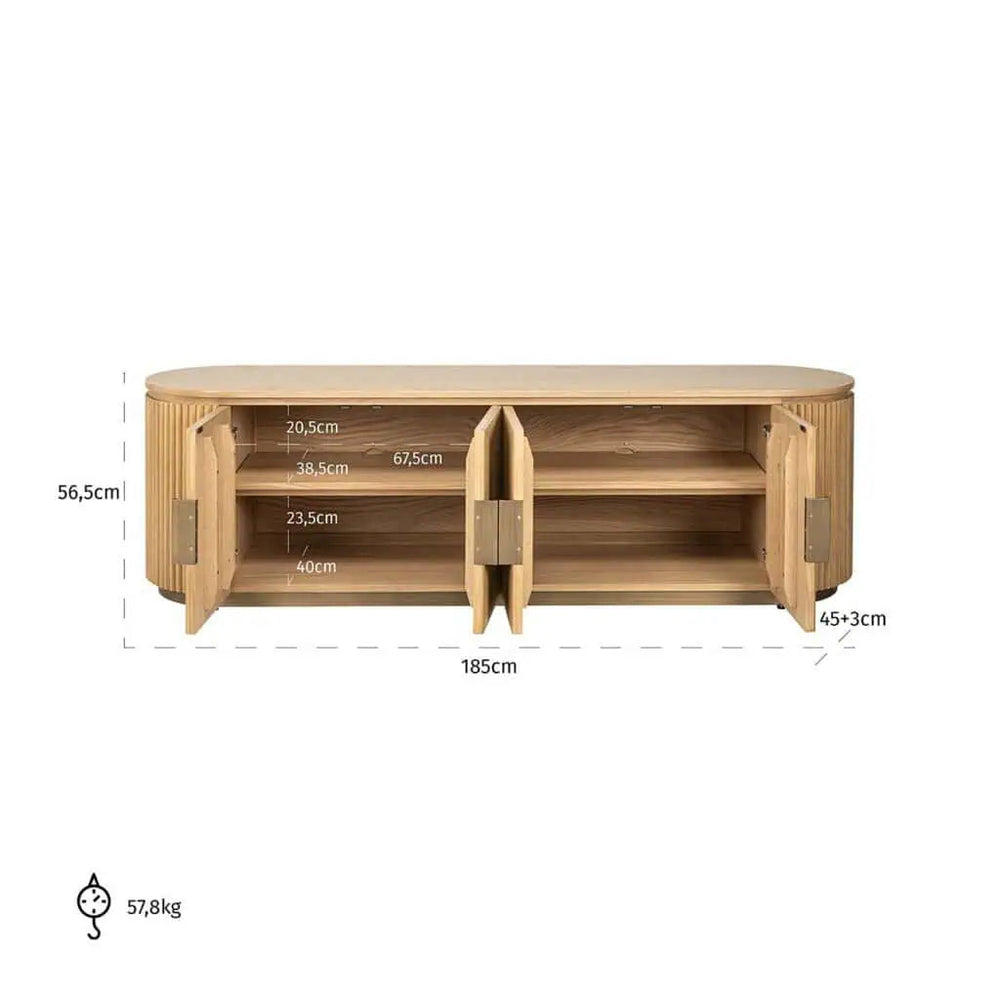 Belfry Natural Oak TV Unit