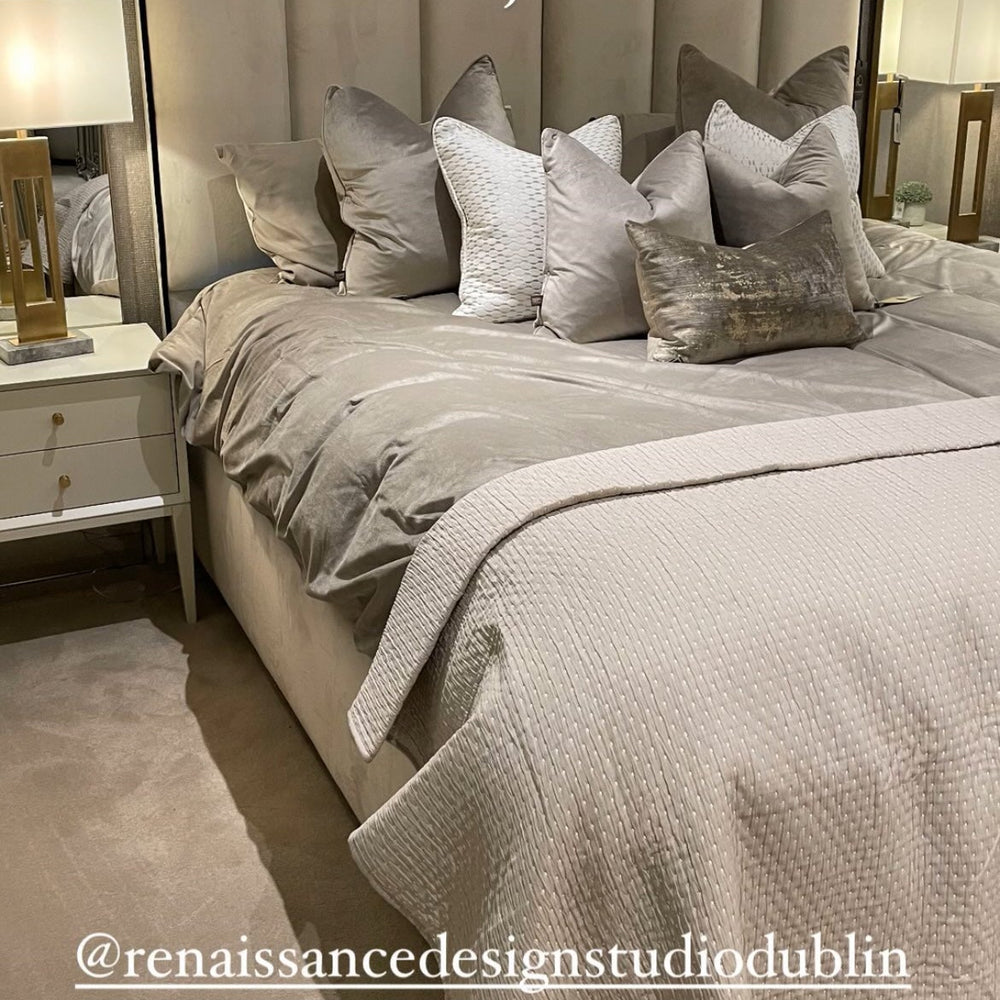Belle Delta custom Bed frame with  145cm  Headboard Horizontal panels