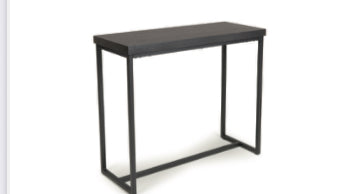 Belvedere Console Table 90cm – Black with Smart Top-Renaissance Design Studio