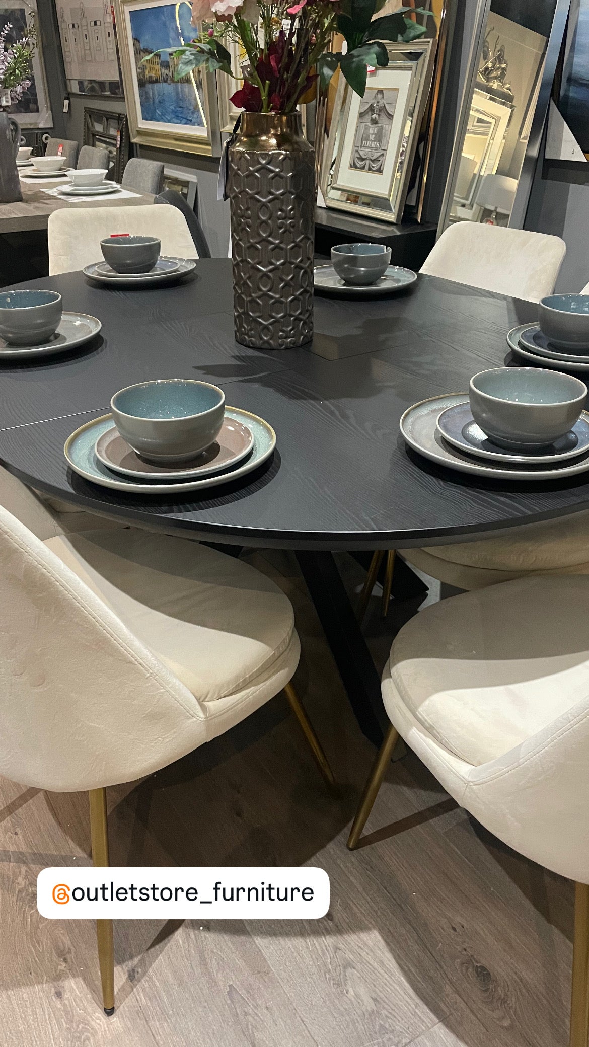 Belvedere Round To Oval Dining Table 120 Extending to 160cm-Renaissance Design Studio