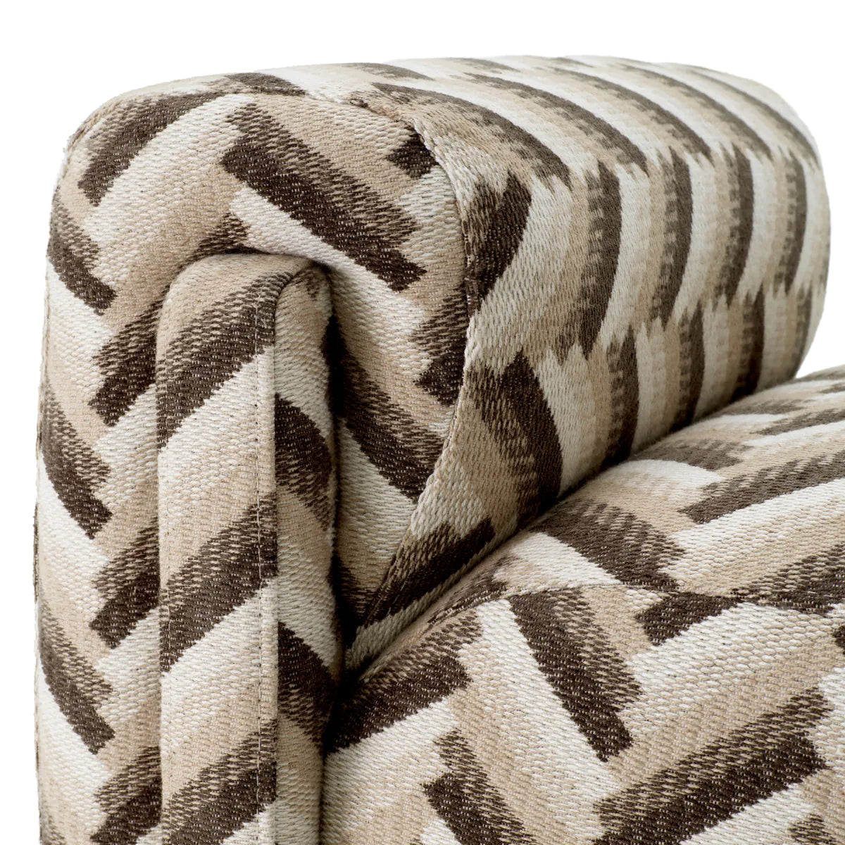 Bench Del Vale Chevron brown by Eichholtz.-Renaissance Design Studio
