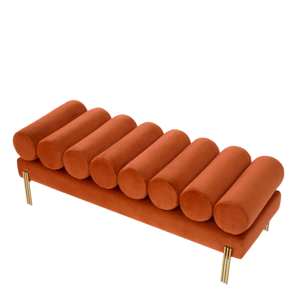 Bench Oxley in savona orange by Eichholtz