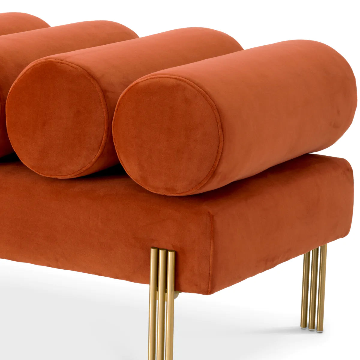 Bench Oxley in savona orange by Eichholtz-Renaissance Design Studio
