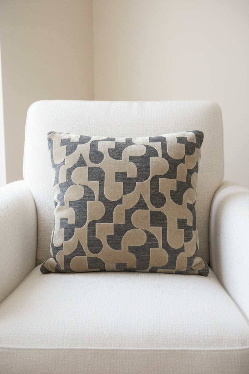 Berlín coffee large bespoke scatter cushions by Whitemeadow-Renaissance Design Studio