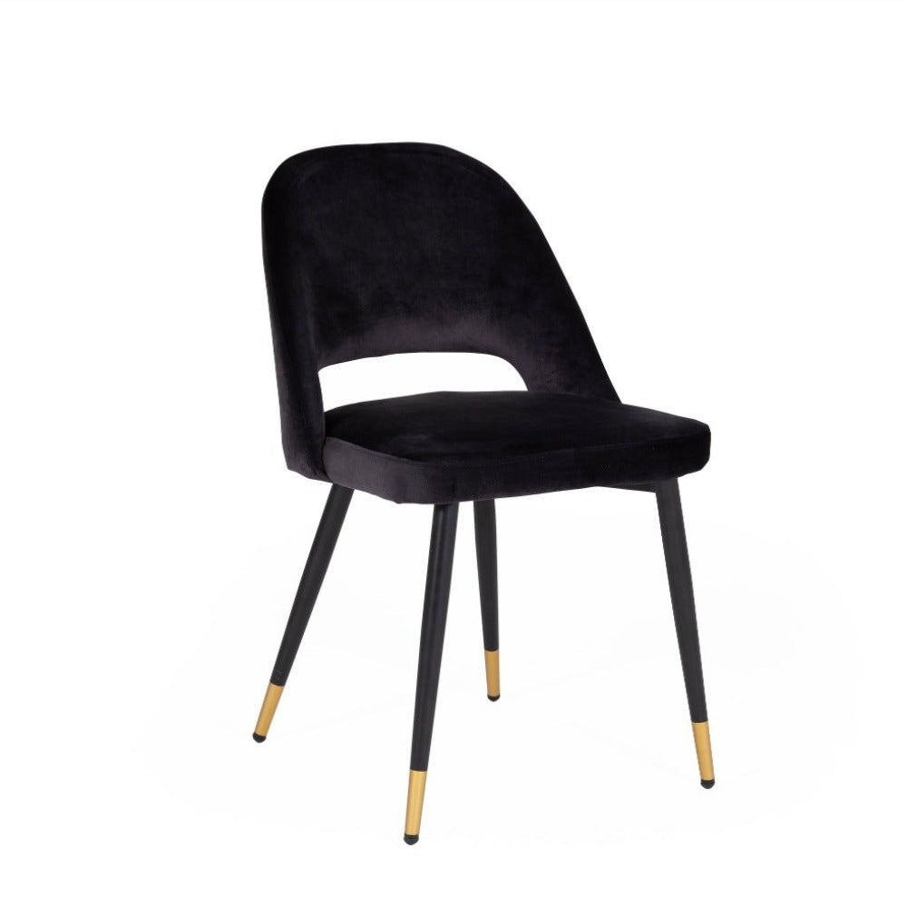 Berlin Value  Dining Chair with  gold cap on leg