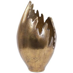 Bessie Gold Distressed Vase - Reduced-Renaissance Design Studio
