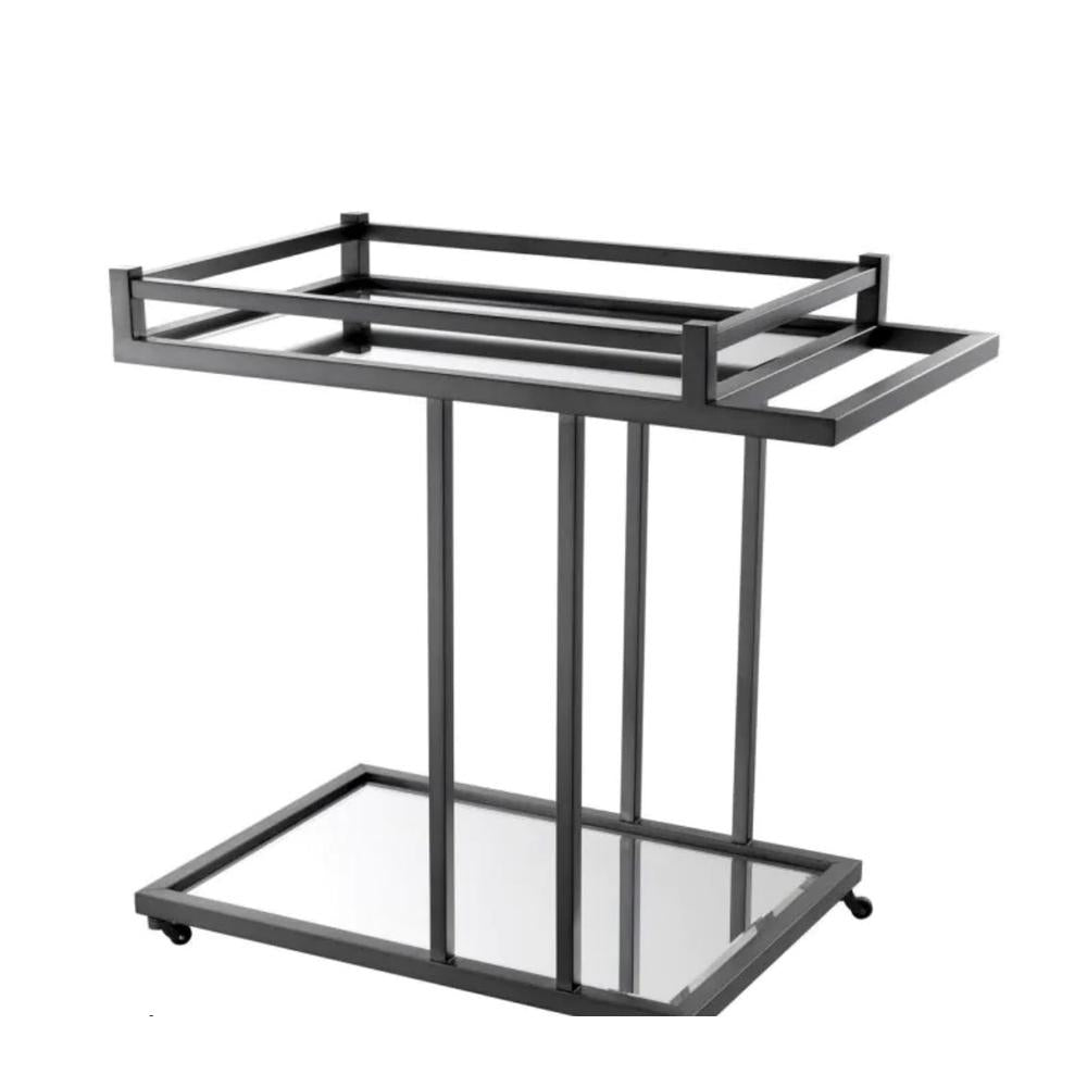 Beverly Hills Bar Trolley by Eichholtz in Black or Brass-Renaissance Design Studio