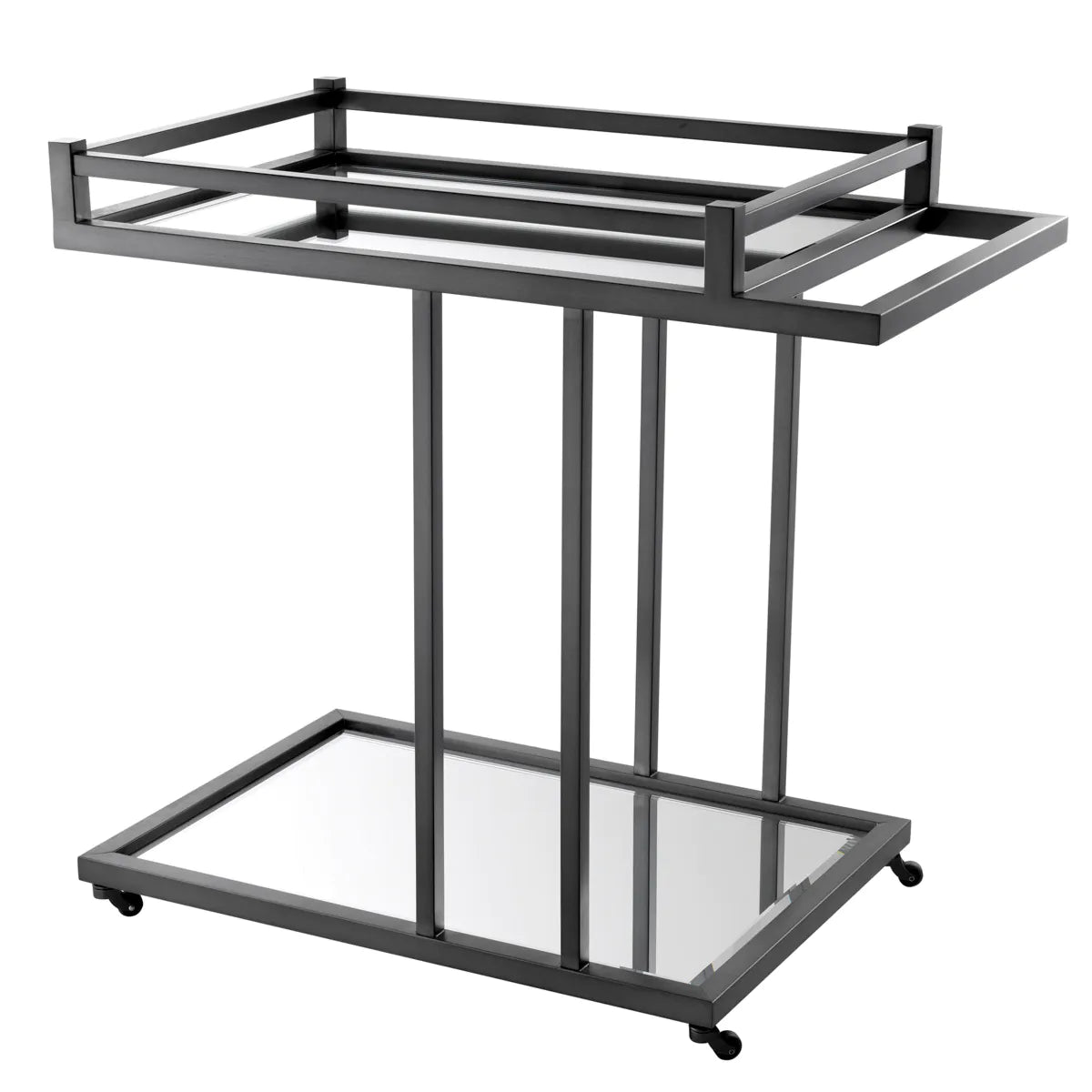 Beverly Hills Bar Trolley by Eichholtz in Black or Brass-Renaissance Design Studio