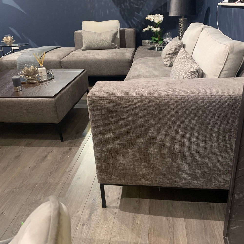 Bi Bi  penthouse X-Large Corner Group in luxury textured fabric with  half price ex display. Pay Instore 2 models priced separately