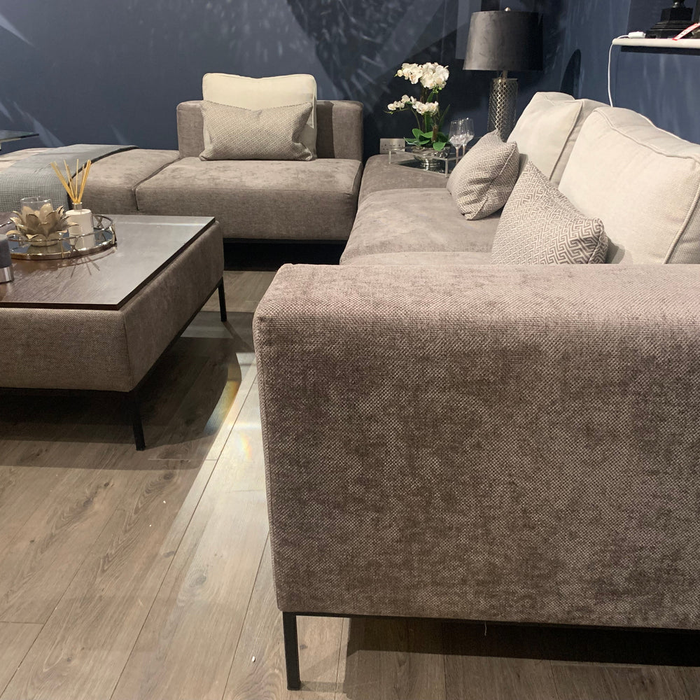 Bi Bi  penthouse X-Large Corner Group in luxury textured fabric with  half price ex display. Pay Instore 2 models priced separately