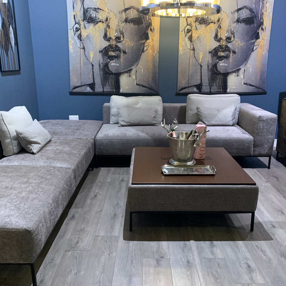 Bi Bi  penthouse X-Large Corner Group in luxury textured fabric with  half price ex display. Pay Instore 2 models priced separately