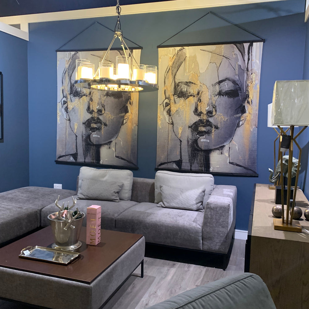 Bi Bi  penthouse X-Large Corner Group in luxury textured fabric with  half price ex display. Pay Instore 2 models priced separately