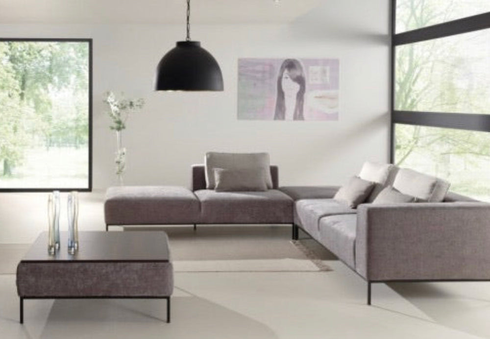 Bibi X-large contemporary corner sofa set in modular sections  half price sofa  and table group  instore purchase only