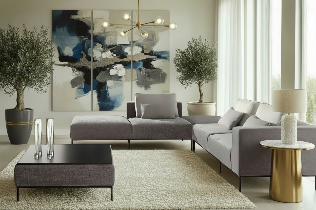 Bibi XXL corner sofa group in modular sections half price ! including tables-Renaissance Design Studio