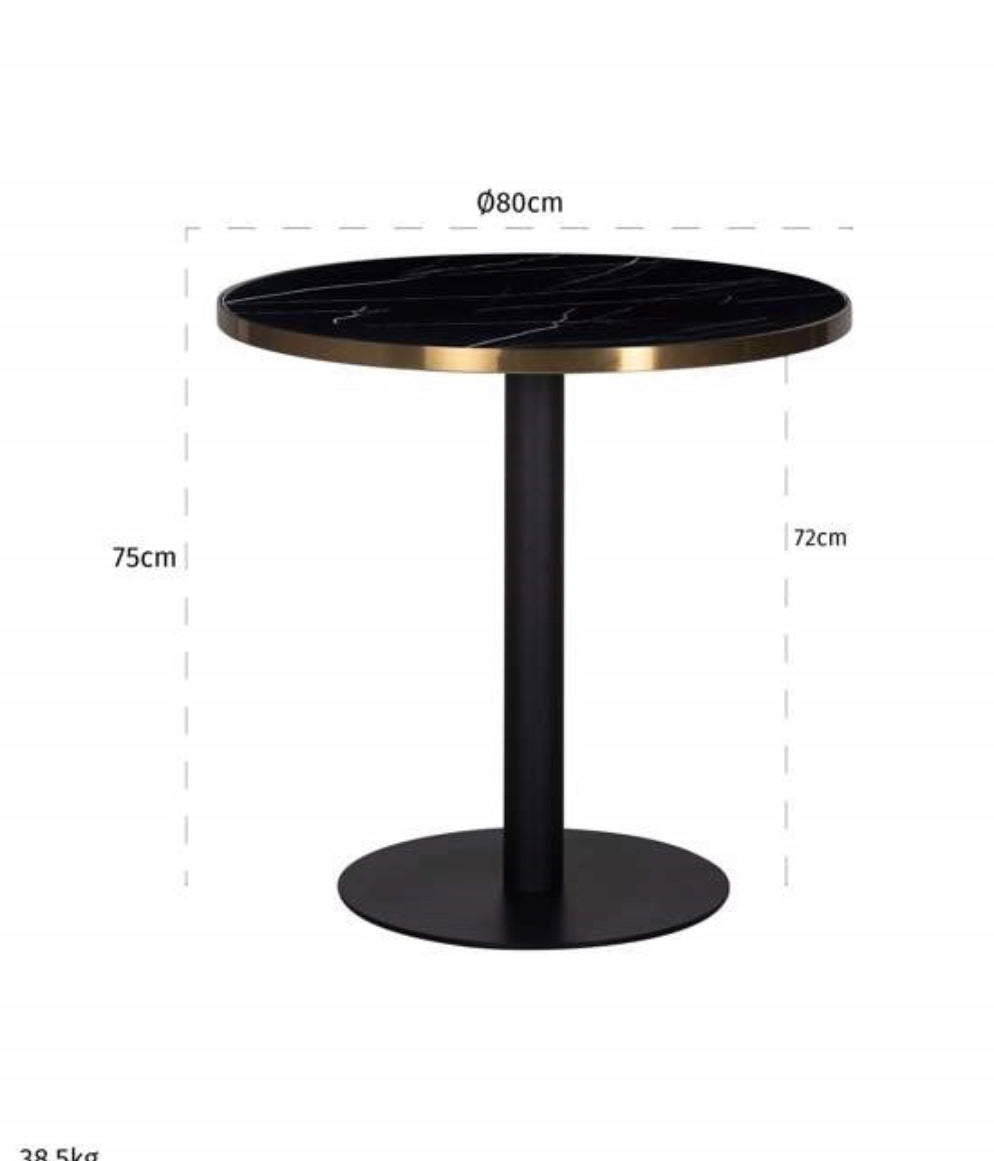 Bistro Dining Table Zenza 80cm-Renaissance Design Studio