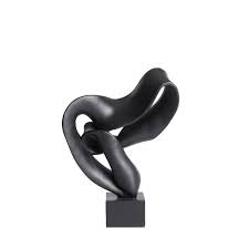 Black abstract sculpture ninja