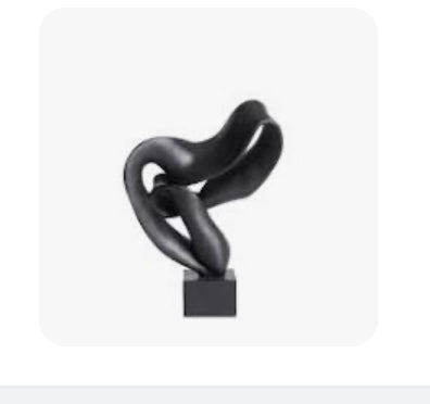 Black abstract sculpture ninja