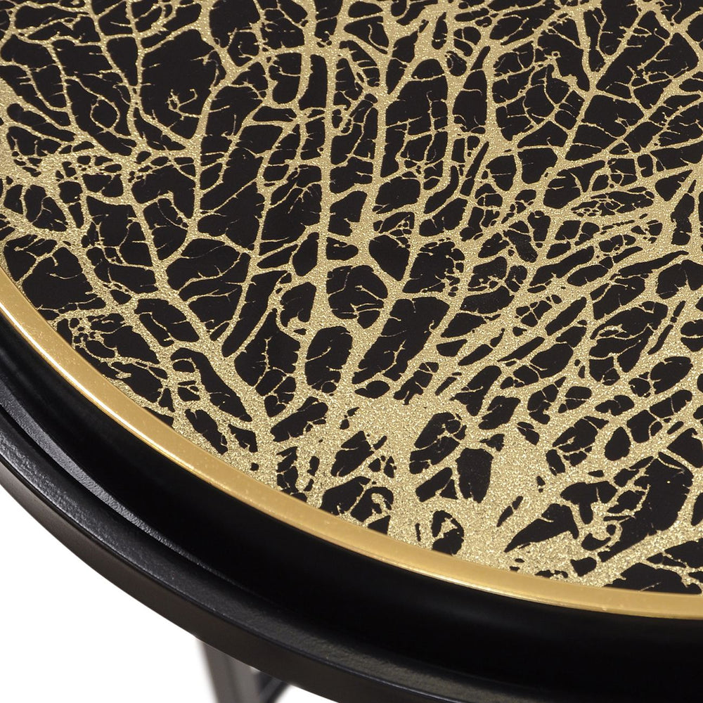 Black and Gold Nest with Coral Design reduced last set