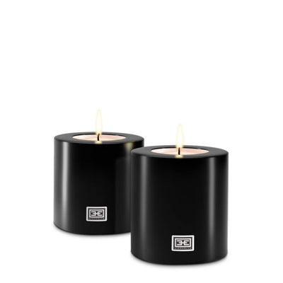 Black Artificial Candles by Eichholtz 10 x 12 cm  set of 2