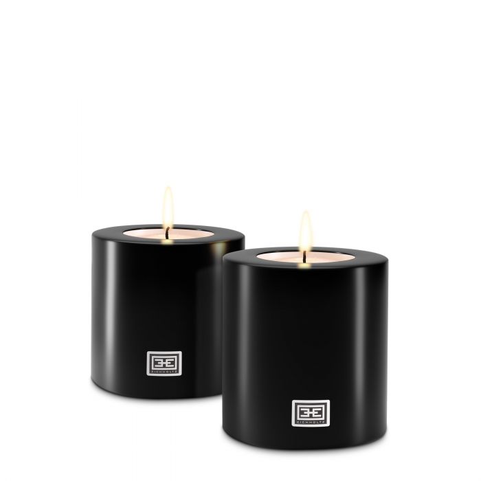 Black Artificial Candles by Eichholtz 10 x 12 cm set of 2-Renaissance Design Studio