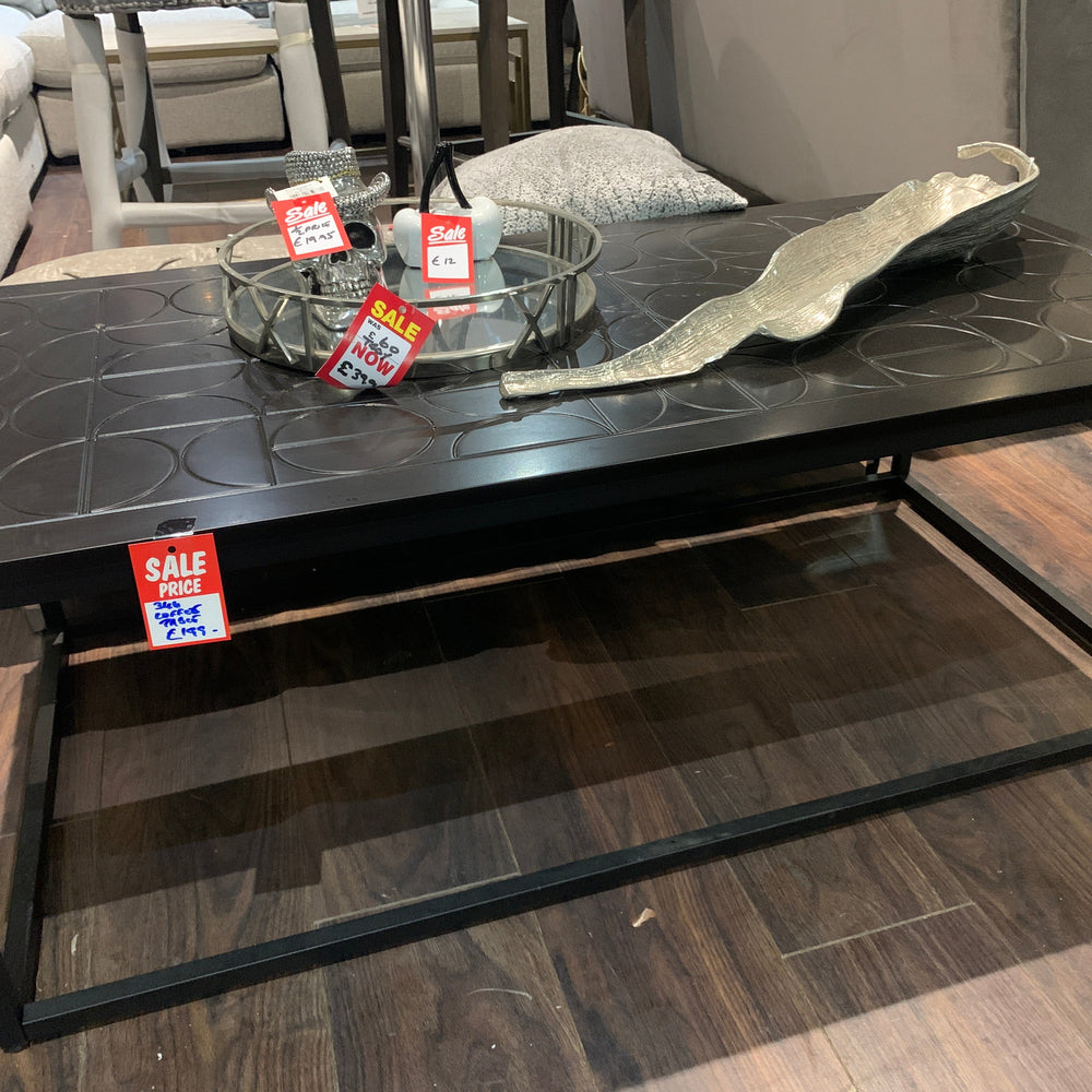 Black Coffee Table special value reduced to clear ex showroom half price