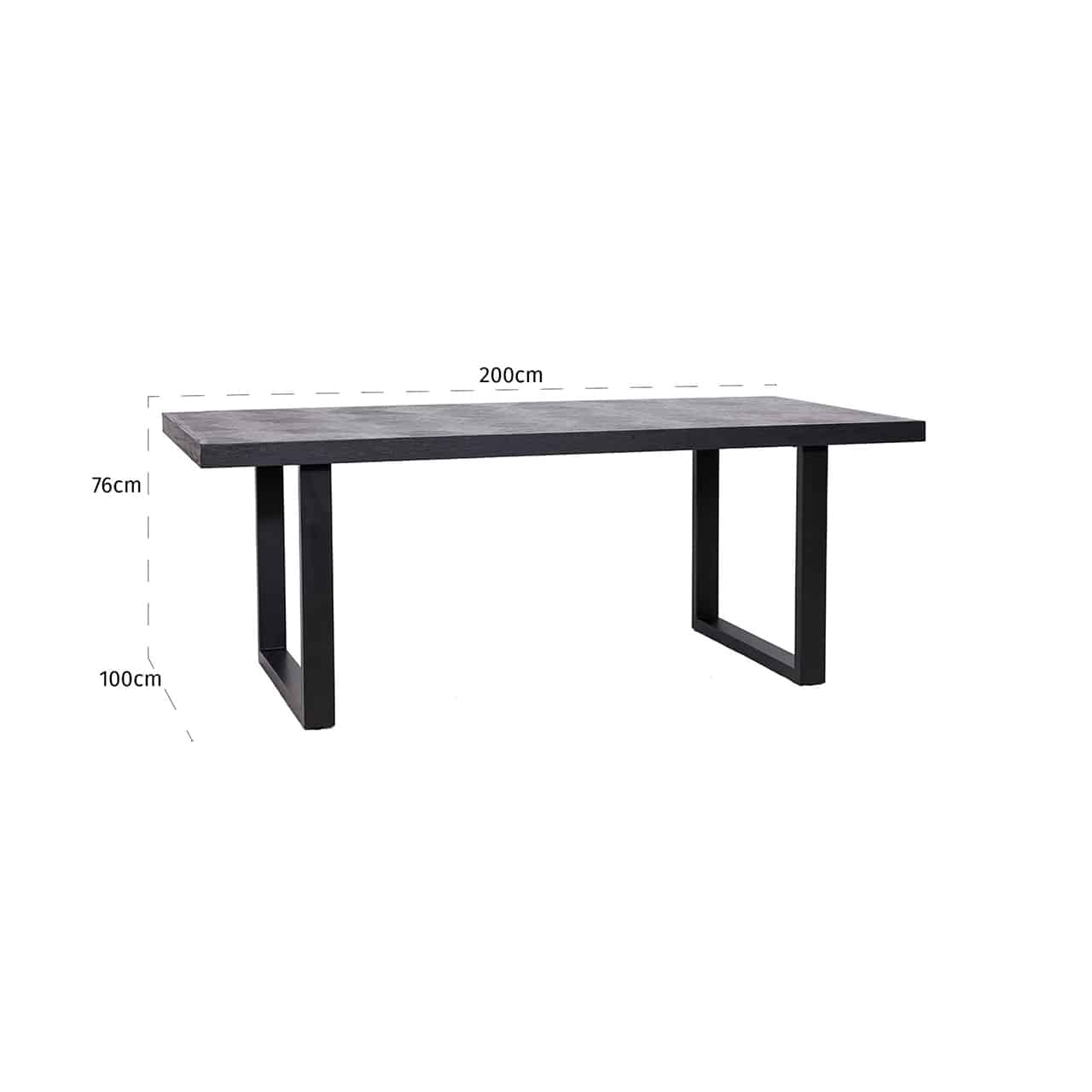 Black Diamond dining table 200cm-Renaissance Design Studio