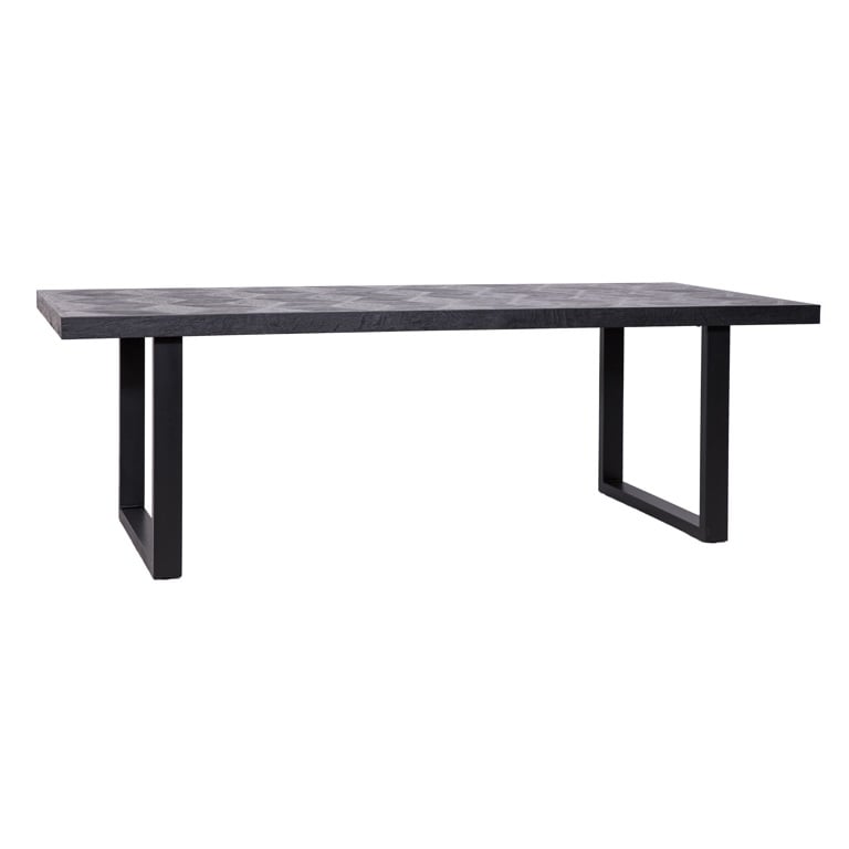 Black Dining Table with Black SPIDER LEG UPGRADE 230 cm