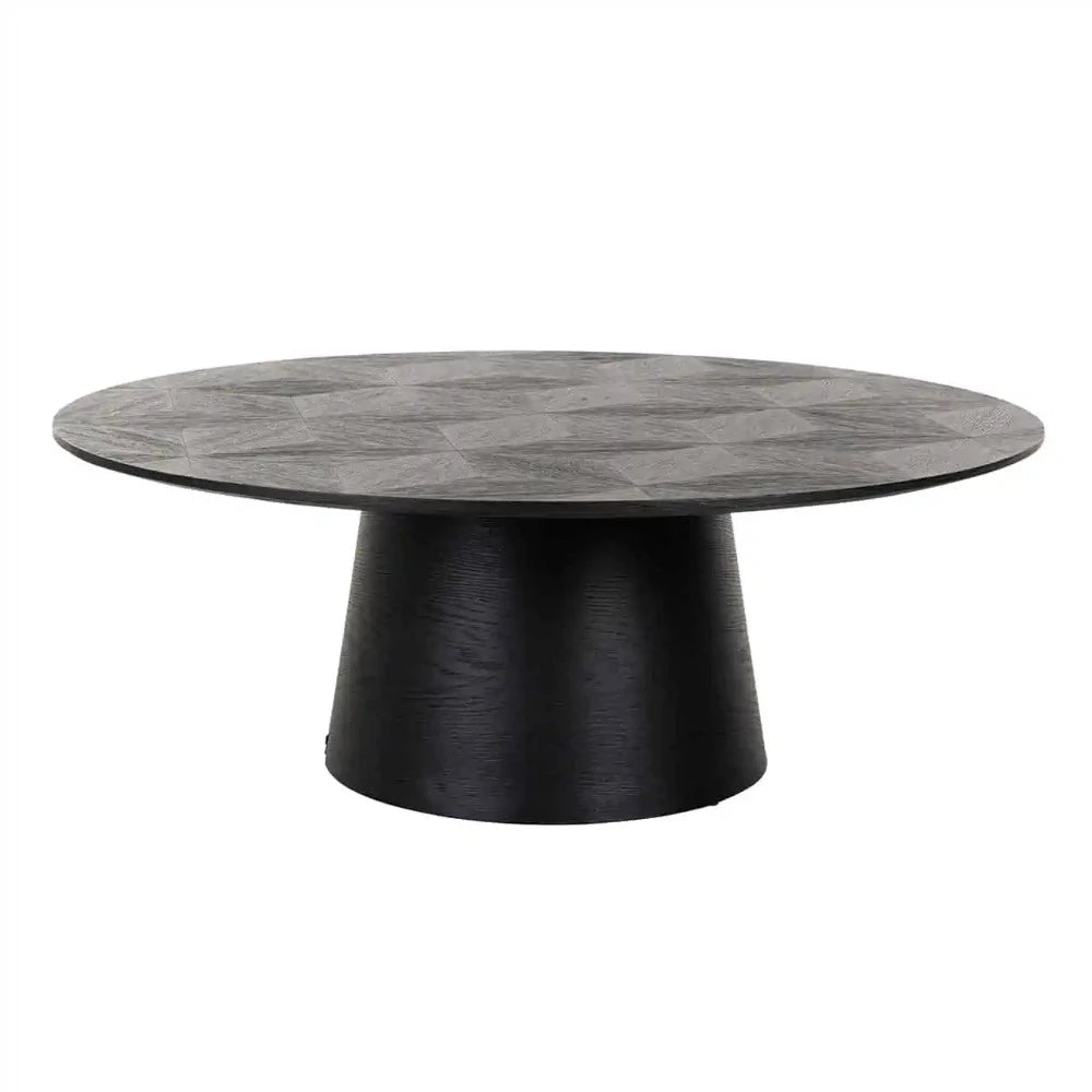 Blade round black Coffee Table