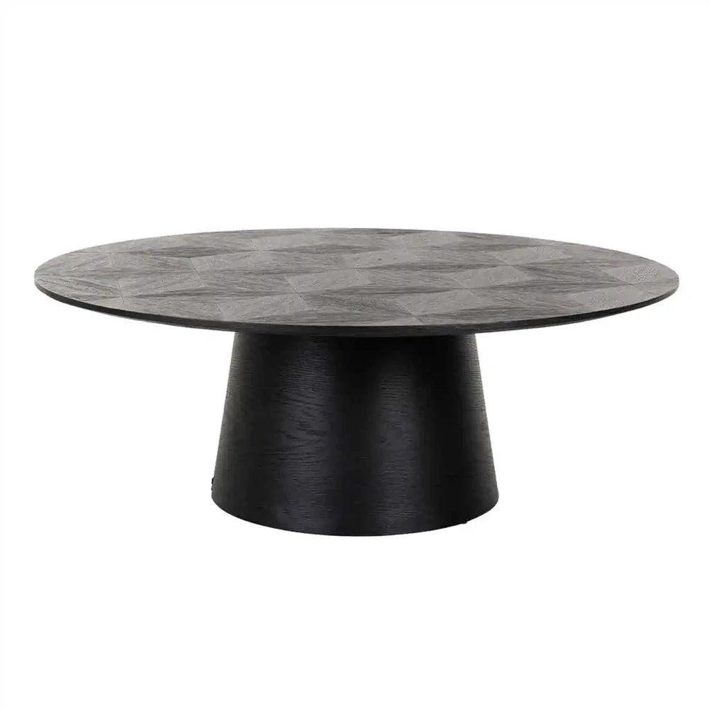 Blade round black Coffee Table-Renaissance Design Studio