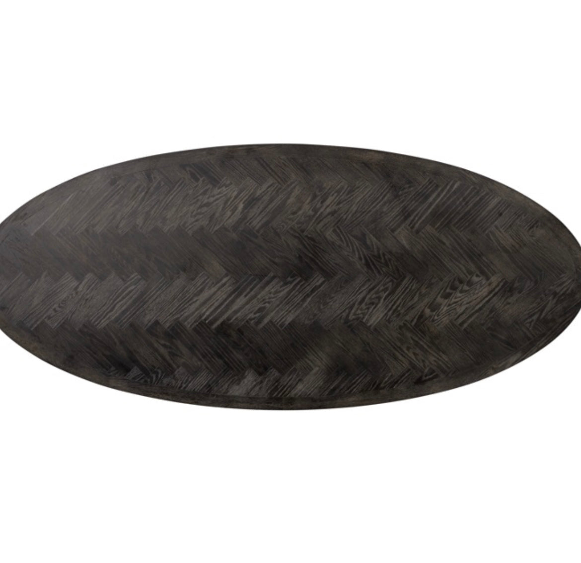 Blake black and brass oval dining table-Renaissance Design Studio